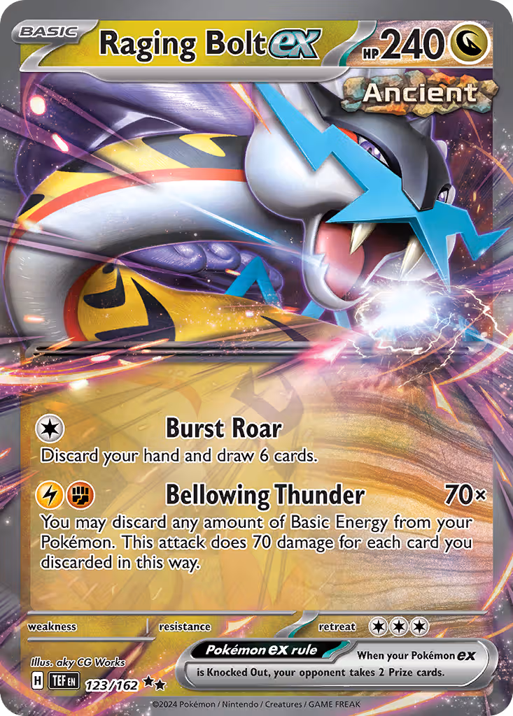 Raging Bolt ex 123/162 Pokemon card