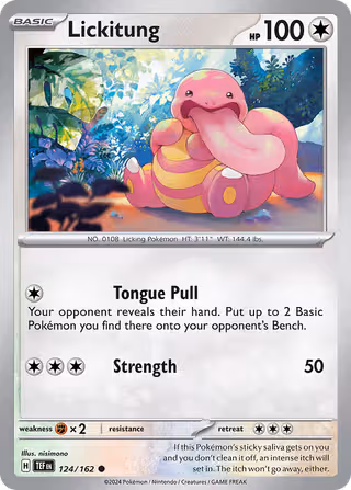 Lickitung 124/162 Pokemon card
