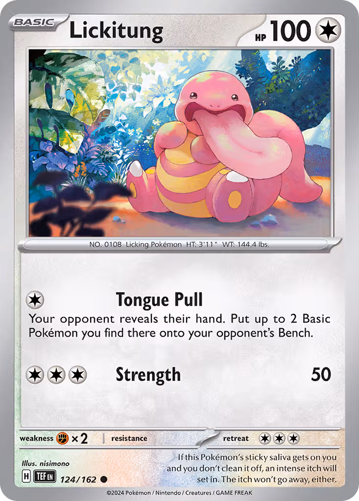 Lickitung 124/162 Pokemon card