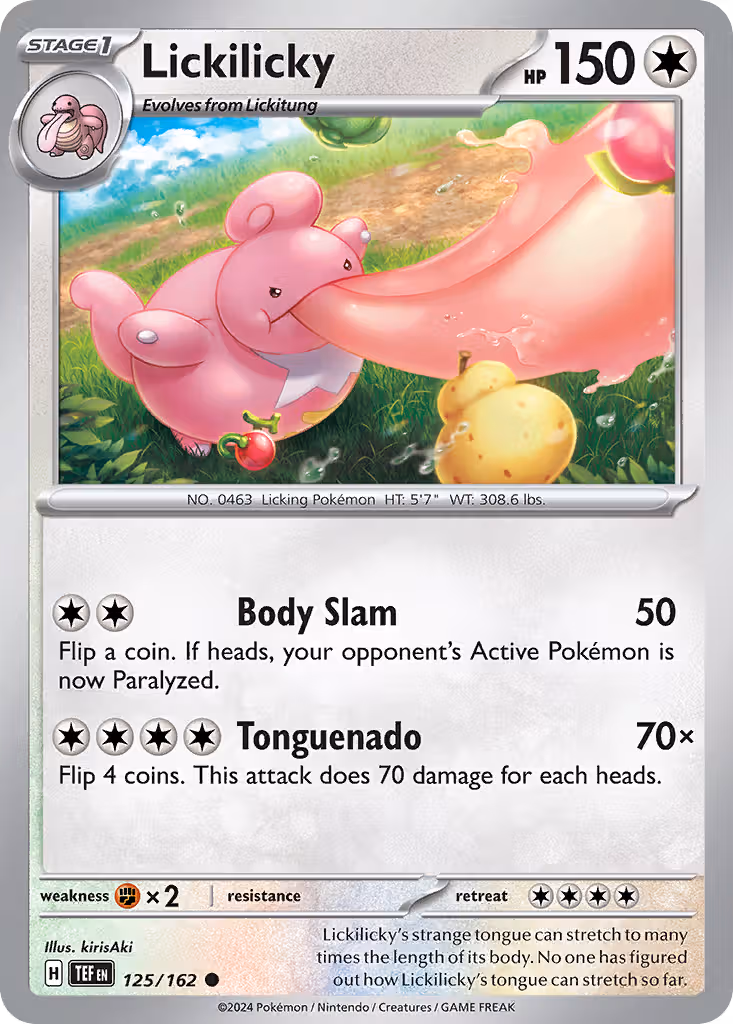 Lickilicky 125/162 Pokemon card