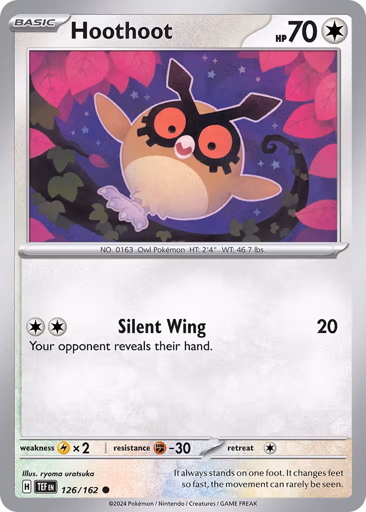 Hoothoot 126/162 Pokemon card