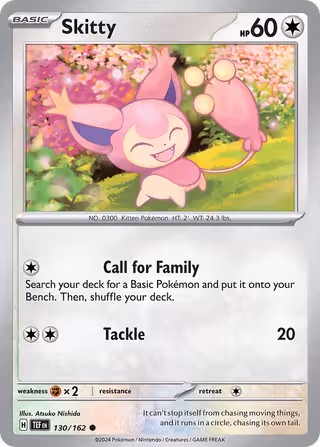 Skitty 130/162 Pokemon card