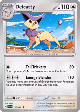 Delcatty 131/162 Pokemon card