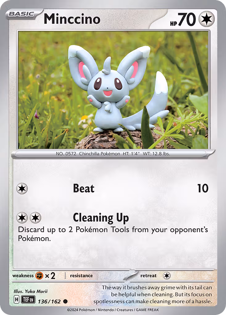 Minccino 136/162 Pokemon card