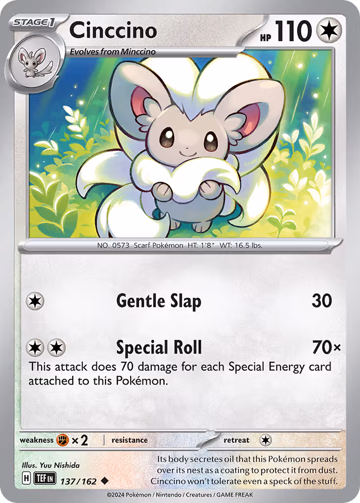 Cinccino 137/162 Pokemon card