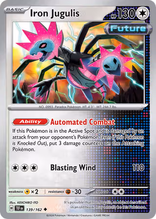 Iron Jugulis 139/162 Pokemon card