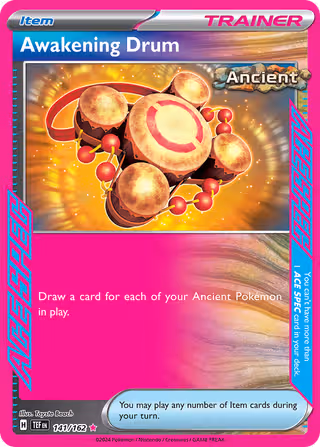 Awakening Drum 141/162 Pokemon card