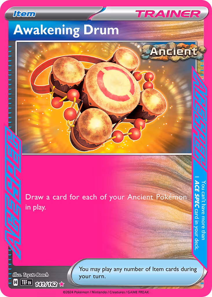 Awakening Drum 141/162 Pokemon card