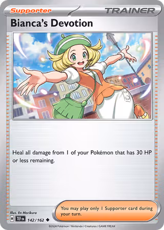 Bianca's Devotion 142/162 Pokemon card