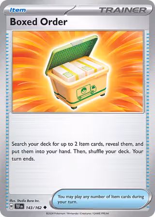 Boxed Order 143/162 Pokemon card