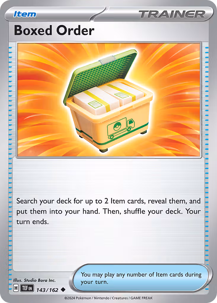 Boxed Order 143/162 Pokemon card