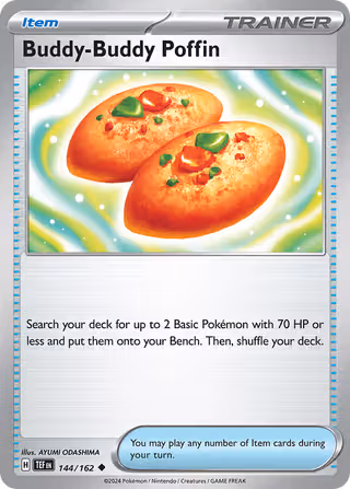 Buddy-Buddy Poffin 144/162 Pokemon card