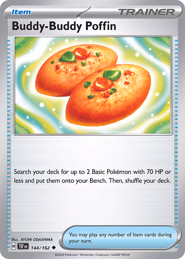 Buddy-Buddy Poffin 144/162 Pokemon card