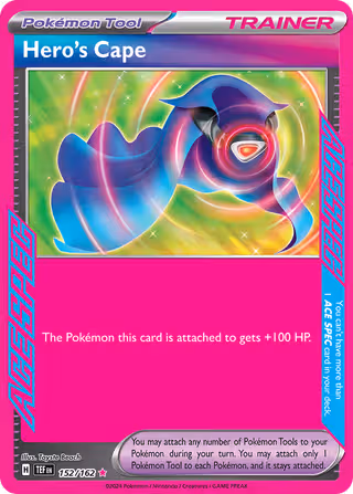 Hero's Cape 152/162 Pokemon card