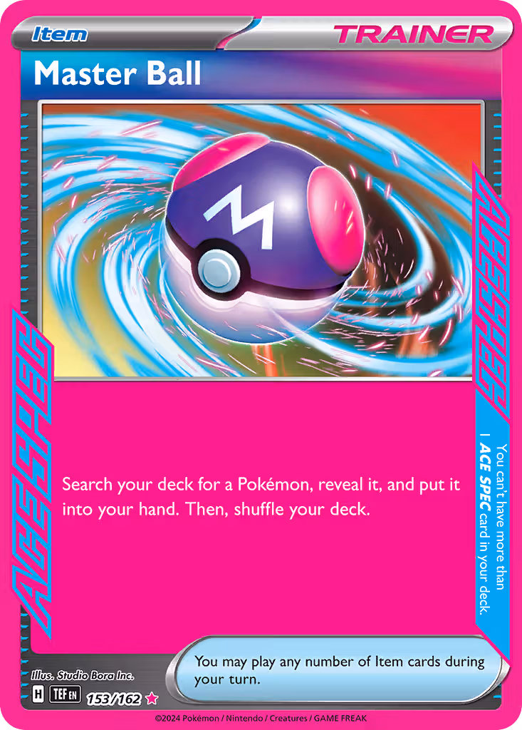 Master Ball 153/162 Pokemon card