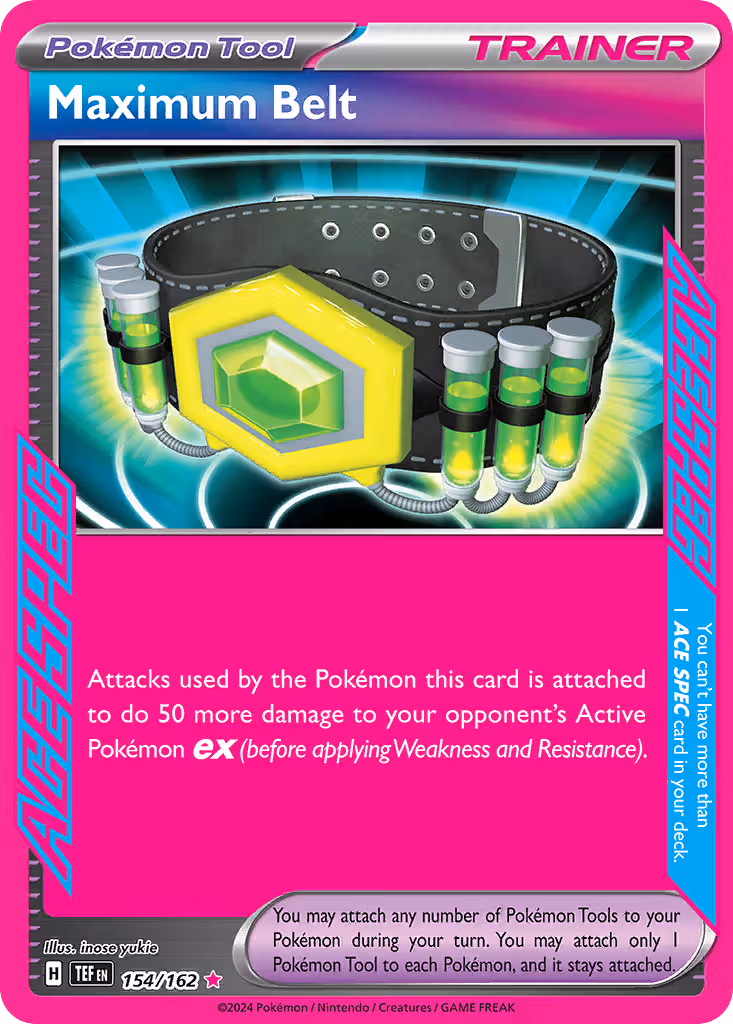 Maximum Belt 154/162 Pokemon card