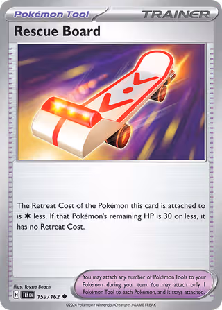 Rescue Board 159/162 Pokemon card