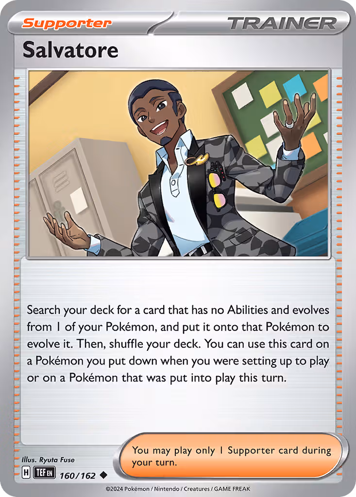 Salvatore 160/162 Pokemon card