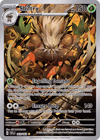 Shiftry 163/162 Pokemon card