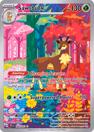Sawsbuck 166/162 Pokemon card