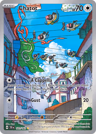 Chatot 181/162 Pokemon card