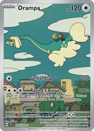 Drampa 184/162 Pokemon card