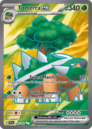 Torterra ex 185/162 Pokemon card