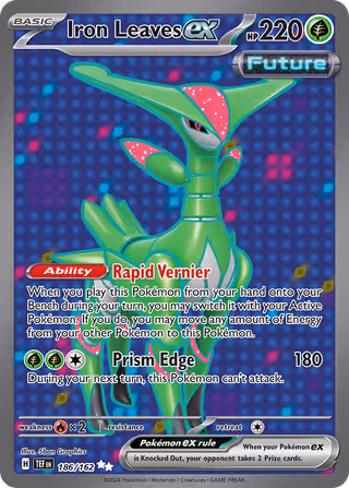 Iron Leaves ex 186/162 Pokemon card