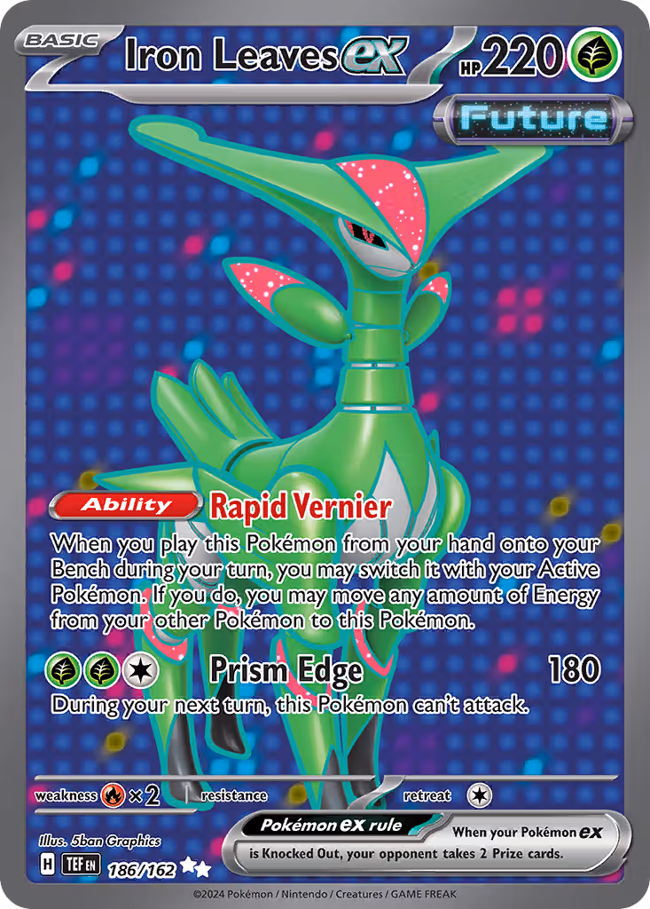 Iron Leaves ex 186/162 Pokemon card