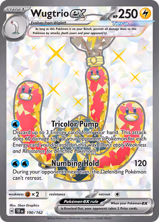 Wugtrio ex 190/162 Pokemon card