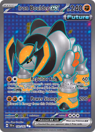 Iron Boulder ex 192/162 Pokemon card