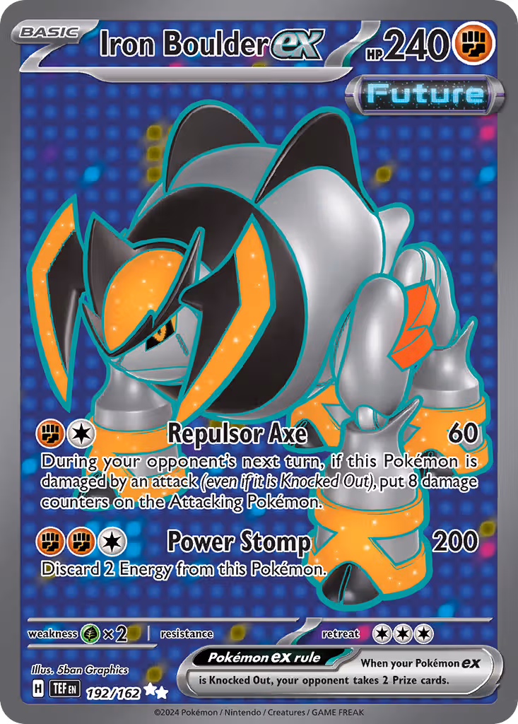 Iron Boulder ex 192/162 Pokemon card