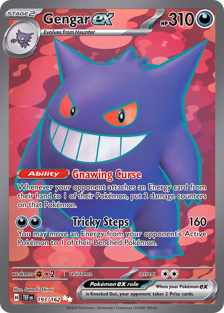 Gengar ex 193/162 Pokemon card