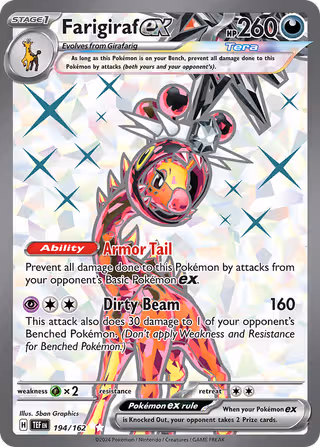 Farigiraf ex 194/162 Pokemon card