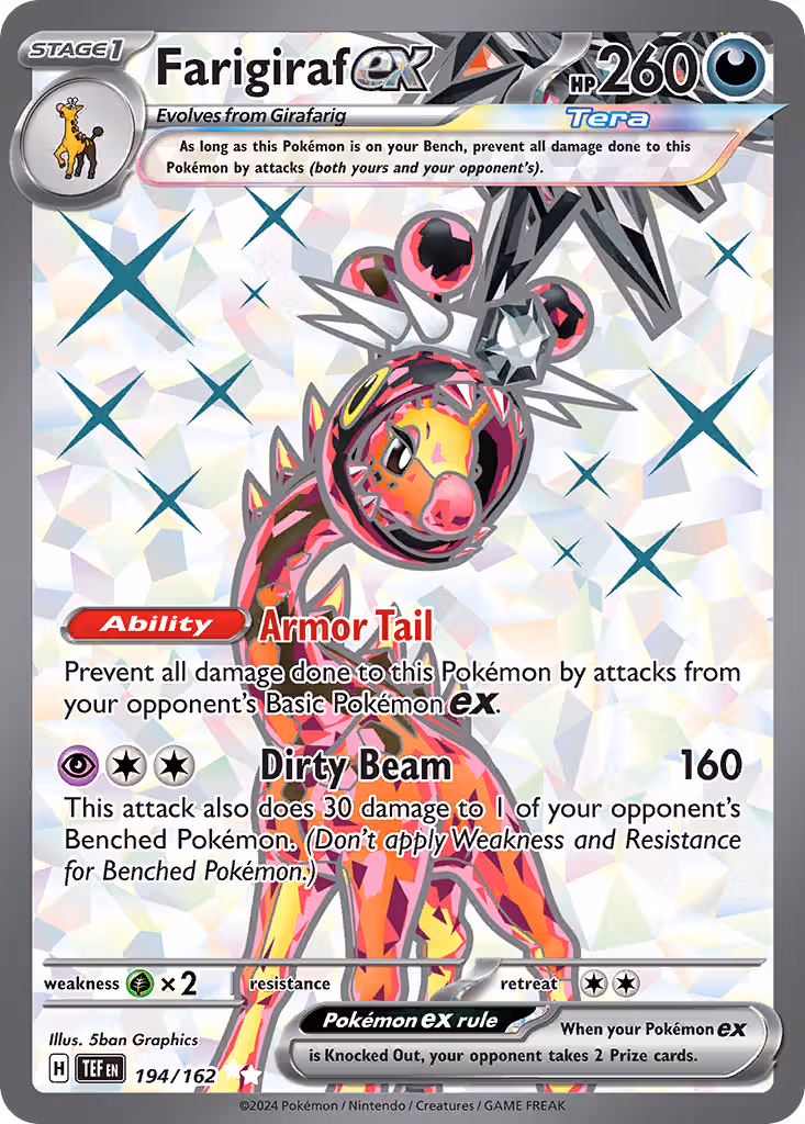 Farigiraf ex 194/162 Pokemon card