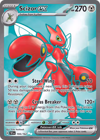 Scizor ex 195/162 Pokemon card