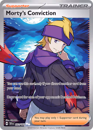 Morty's Conviction 201/162 Pokemon card