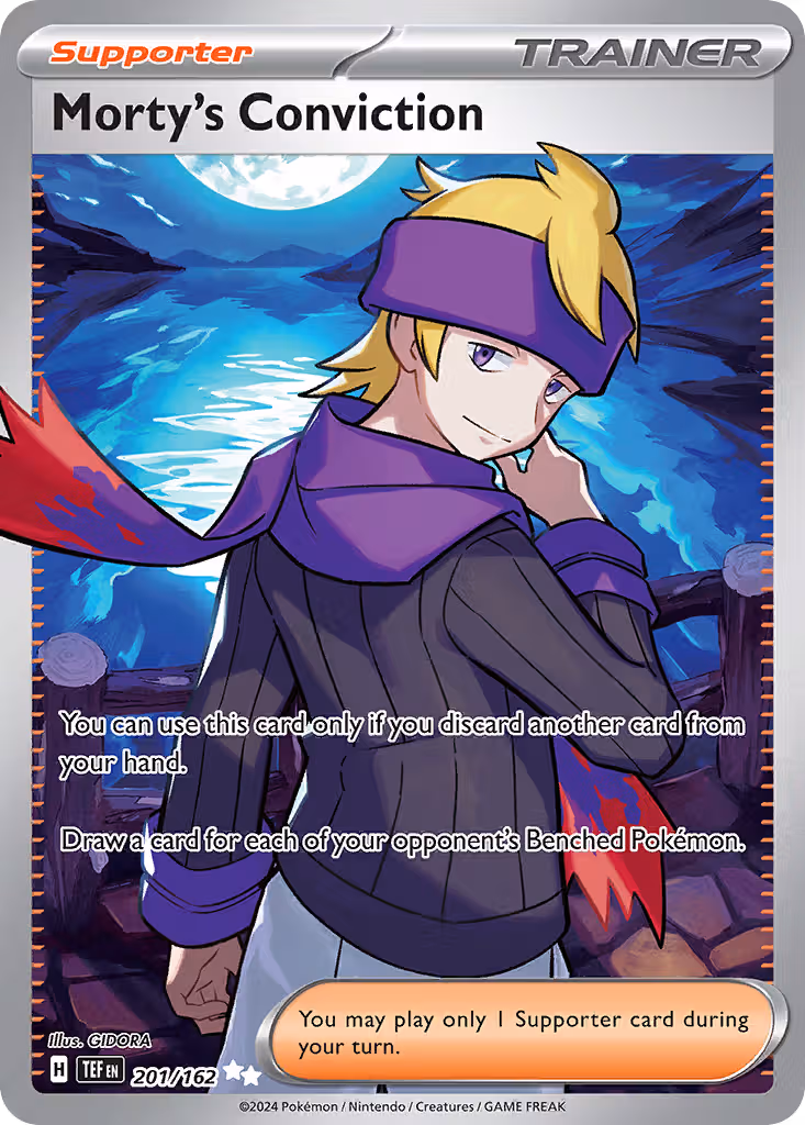 Morty's Conviction 201/162 Pokemon card