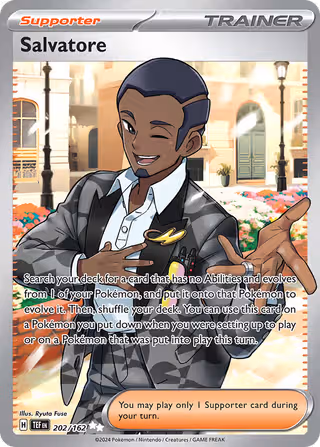 Salvatore 202/162 Pokemon card