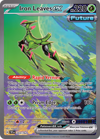 Iron Leaves ex 203/162 Pokemon card