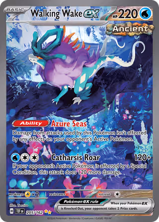 Walking Wake ex 205/162 Pokemon card