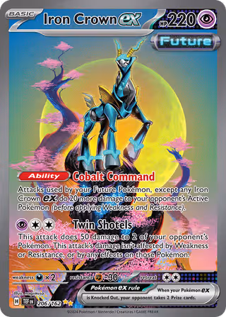 Iron Crown ex 206/162 Pokemon card