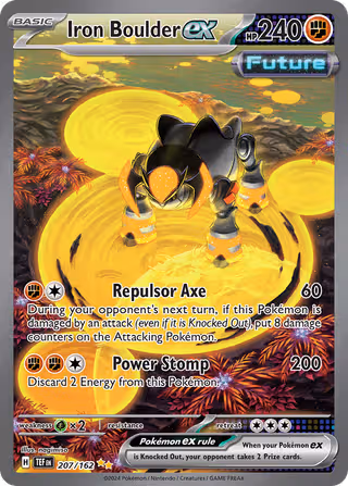 Iron Boulder ex 207/162 Pokemon card
