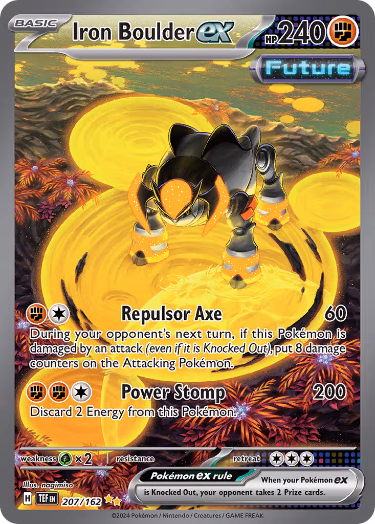 Iron Boulder ex 207/162 Pokemon card