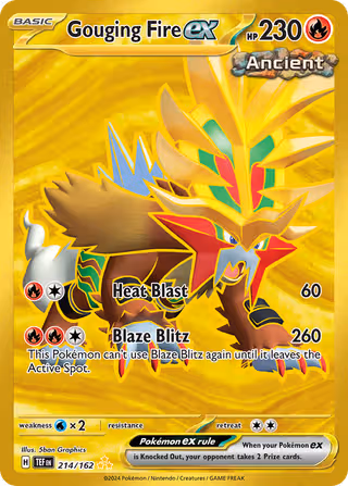 Gouging Fire ex 214/162 Pokemon card