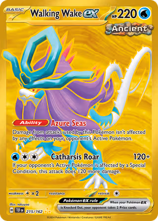 Walking Wake ex 215/162 Pokemon card