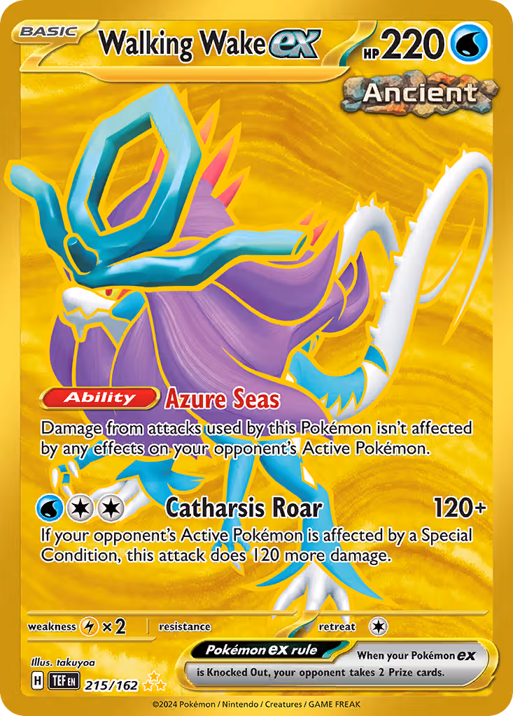 Walking Wake ex 215/162 Pokemon card