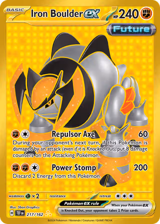 Iron Boulder ex 217/162 Pokemon card