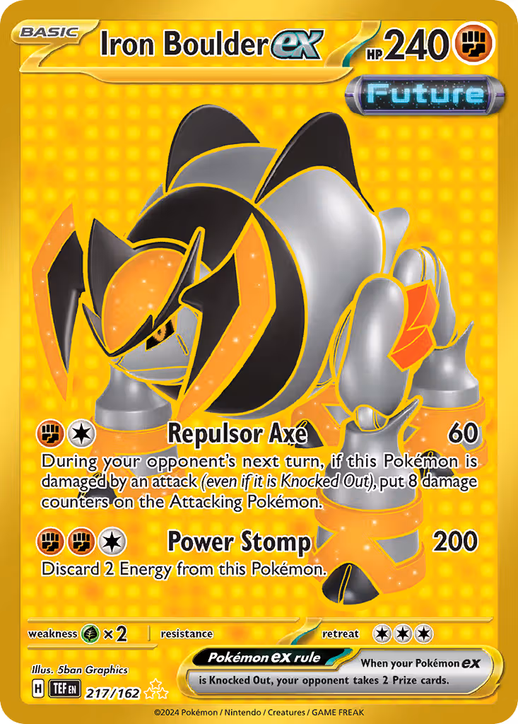 Iron Boulder ex 217/162 Pokemon card