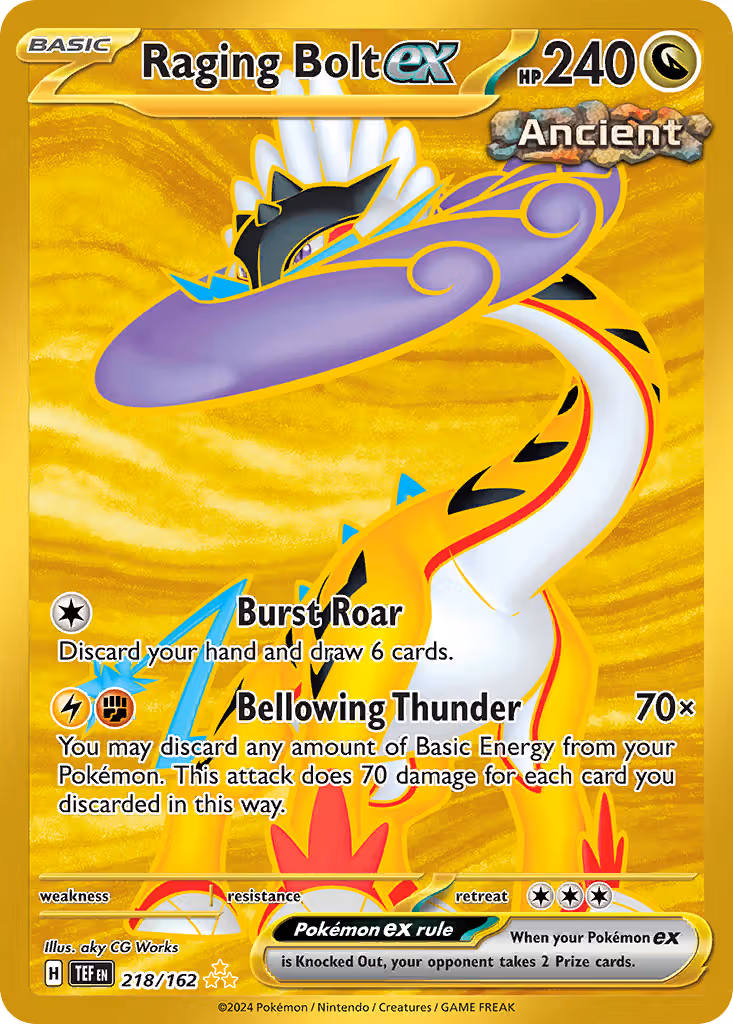 Raging Bolt ex 218/162 Pokemon card